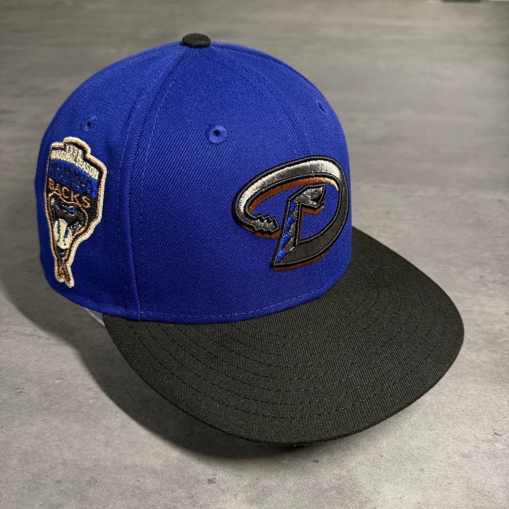 New Era Arizona Diamondbacks Hat Mens‎ Blue Black Green UV 59Fifty LA Metallic